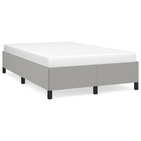 vidaXL Estructura de cama tela gris claro 120x190 cm