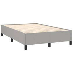 vidaXL Estructura de cama tela gris claro 120x190 cm