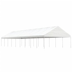 vidaXL Cenador con techo polietileno blanco 20,07x5,88x3,75 m