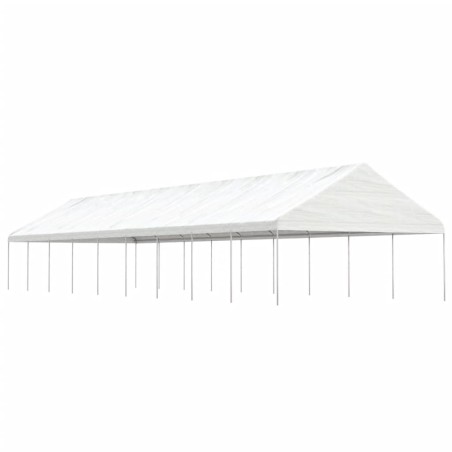 vidaXL Cenador con techo polietileno blanco 20,07x5,88x3,75 m