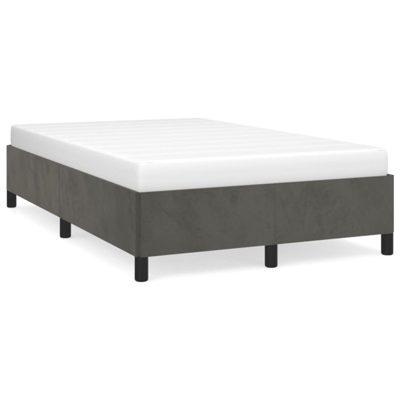 vidaXL Estructura de cama terciopelo gris oscuro 120x190 cm vidaXL Estructura de cama terciopelo gris oscuro 120x190 cm