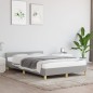 vidaXL Estructura de cama con cabecero tela gris claro 120x190 cm