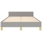 vidaXL Estructura de cama con cabecero tela gris claro 120x190 cm