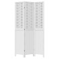 vidaXL Biombo separador de 3 paneles madera maciza Paulownia blanco vidaXL Biombo separador de 3 paneles madera maciza Paulownia blanco