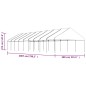 vidaXL Cenador con techo polietileno blanco 20,07x5,88x3,75 m vidaXL Cenador con techo polietileno blanco 20,07x5,88x3,75 m