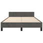 vidaXL Estructura cama con cabecero terciopelo gris oscuro 120x190 cm vidaXL Estructura cama con cabecero terciopelo gris oscuro 120x190 cm