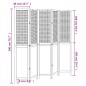 vidaXL Biombo separador de 5 paneles madera maciza Paulownia blanco vidaXL Biombo separador de 5 paneles madera maciza Paulownia blanco
