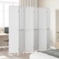 vidaXL Biombo separador de 6 paneles madera maciza Paulownia blanco