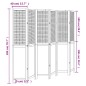vidaXL Biombo separador de 6 paneles madera maciza Paulownia blanco