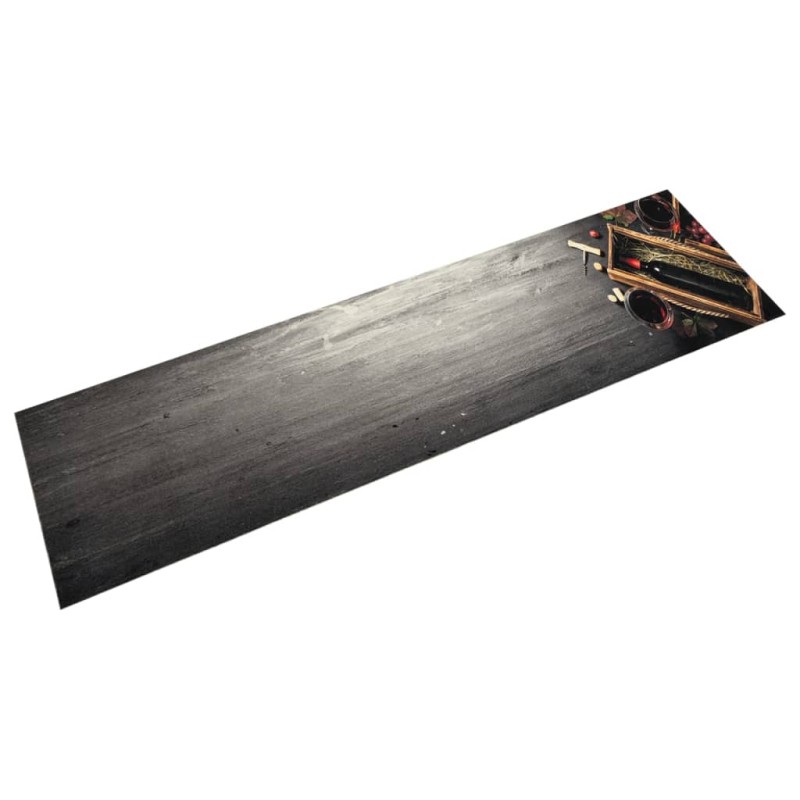 vidaXL Alfombra de cocina lavable terciopelo botella de vino 60x300 cm vidaXL Alfombra de cocina lavable terciopelo botella de vino 60x300 cm