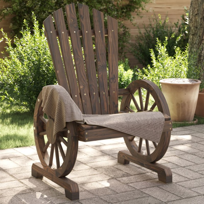 vidaXL Sillones de jardín Adirondack 2 uds madera maciza de abeto vidaXL Sillones de jardín Adirondack 2 uds madera maciza de abeto