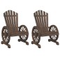 vidaXL Sillones de jardín Adirondack 2 uds madera maciza de abeto vidaXL Sillones de jardín Adirondack 2 uds madera maciza de abeto
