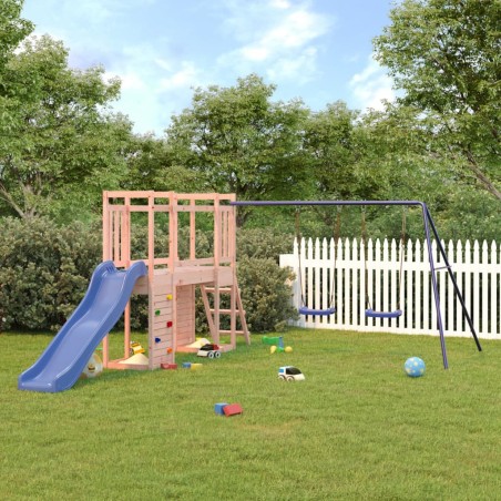vidaXL Parque infantil de exterior madera maciza Douglas