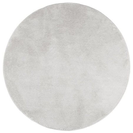 vidaXL Alfombra de pelo corto OVIEDO gris Ø 240 cm