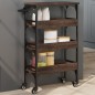 vidaXL Carrito de cocina madera de ingeniería marrón roble 53x20x76 cm vidaXL Carrito de cocina madera de ingeniería marrón roble 53x20x76 cm