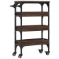 vidaXL Carrito de cocina madera de ingeniería marrón roble 53x20x76 cm vidaXL Carrito de cocina madera de ingeniería marrón roble 53x20x76 cm