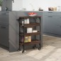 vidaXL Carrito de cocina madera de ingeniería marrón roble 53x20x76 cm vidaXL Carrito de cocina madera de ingeniería marrón roble 53x20x76 cm