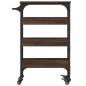 vidaXL Carrito de cocina madera de ingeniería marrón roble 53x20x76 cm vidaXL Carrito de cocina madera de ingeniería marrón roble 53x20x76 cm