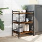 vidaXL Carrito de cocina madera ingeniería roble ahumado 50x35x75,5 cm vidaXL Carrito de cocina madera ingeniería roble ahumado 50x35x75,5 cm