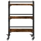 vidaXL Carrito de cocina madera ingeniería roble ahumado 50x35x75,5 cm vidaXL Carrito de cocina madera ingeniería roble ahumado 50x35x75,5 cm