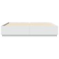 vidaXL Estructura de cama con LED madera ingeniería blanco 180x200 cm