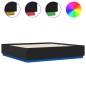 vidaXL Estructura cama con luces LED madera ingeniería negro 200x200cm vidaXL Estructura cama con luces LED madera ingeniería negro 200x200cm