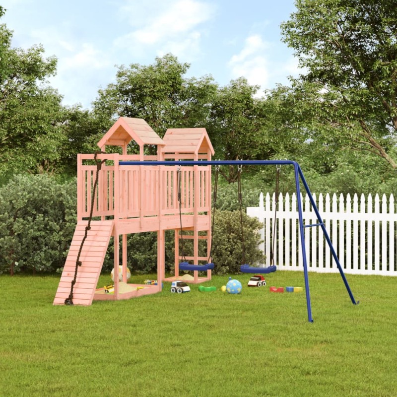 vidaXL Parque infantil de exterior madera maciza Douglas