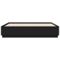 vidaXL Estructura cama con luces LED madera ingeniería negro 200x200cm vidaXL Estructura cama con luces LED madera ingeniería negro 200x200cm
