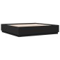 vidaXL Estructura cama con luces LED madera ingeniería negro 200x200cm vidaXL Estructura cama con luces LED madera ingeniería negro 200x200cm