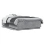 vidaXL Estructura cama con luces LED madera gris hormigón 120x190 cm vidaXL Estructura cama con luces LED madera gris hormigón 120x190 cm