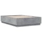 vidaXL Estructura cama con luces LED madera gris hormigón 120x190 cm vidaXL Estructura cama con luces LED madera gris hormigón 120x190 cm