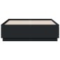 vidaXL Estructura cama con luces LED madera ingeniería negro 120x190cm vidaXL Estructura cama con luces LED madera ingeniería negro 120x190cm