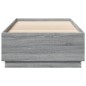 vidaXL Estructura de cama con luces LED madera gris Sonoma 90x200 cm vidaXL Estructura de cama con luces LED madera gris Sonoma 90x200 cm