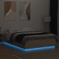 vidaXL Estructura cama con luces LED madera roble Sonoma 160x200 cm vidaXL Estructura cama con luces LED madera roble Sonoma 160x200 cm