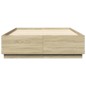 vidaXL Estructura cama con luces LED madera roble Sonoma 160x200 cm vidaXL Estructura cama con luces LED madera roble Sonoma 160x200 cm