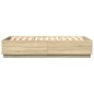 vidaXL Estructura cama con luces LED madera roble Sonoma 160x200 cm vidaXL Estructura cama con luces LED madera roble Sonoma 160x200 cm