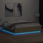 vidaXL Estructura cama con luces LED madera roble Sonoma 180x200 cm vidaXL Estructura cama con luces LED madera roble Sonoma 180x200 cm