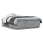 vidaXL Estructura cama con luces LED madera gris hormigón 140x190 cm