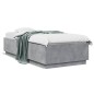vidaXL Estructura cama con luces LED madera gris hormigón 100x200 cm vidaXL Estructura cama con luces LED madera gris hormigón 100x200 cm