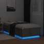 vidaXL Estructura cama con luces LED madera gris hormigón 100x200 cm vidaXL Estructura cama con luces LED madera gris hormigón 100x200 cm