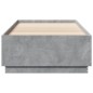 vidaXL Estructura cama con luces LED madera gris hormigón 100x200 cm vidaXL Estructura cama con luces LED madera gris hormigón 100x200 cm