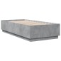 vidaXL Estructura de cama con luces LED madera gris hormigón 90x200 cm vidaXL Estructura de cama con luces LED madera gris hormigón 90x200 cm