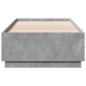 vidaXL Estructura de cama con luces LED madera gris hormigón 90x200 cm vidaXL Estructura de cama con luces LED madera gris hormigón 90x200 cm