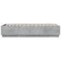 vidaXL Estructura de cama con luces LED madera gris hormigón 90x200 cm vidaXL Estructura de cama con luces LED madera gris hormigón 90x200 cm