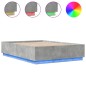 vidaXL Estructura cama con luces LED madera gris hormigón 140x200 cm vidaXL Estructura cama con luces LED madera gris hormigón 140x200 cm