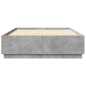 vidaXL Estructura cama con luces LED madera gris hormigón 140x200 cm vidaXL Estructura cama con luces LED madera gris hormigón 140x200 cm