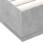 vidaXL Estructura cama con luces LED madera gris hormigón 140x200 cm vidaXL Estructura cama con luces LED madera gris hormigón 140x200 cm