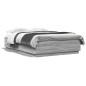 vidaXL Estructura cama con luces LED madera gris Sonoma 150x200 cm