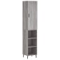 vidaXL Aparador alto madera contrachapada gris Sonoma 34,5x34x180 cm vidaXL Aparador alto madera contrachapada gris Sonoma 34,5x34x180 cm