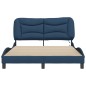 vidaXL Estructura de cama con luces LED tela azul 120x200 cm vidaXL Estructura de cama con luces LED tela azul 120x200 cm